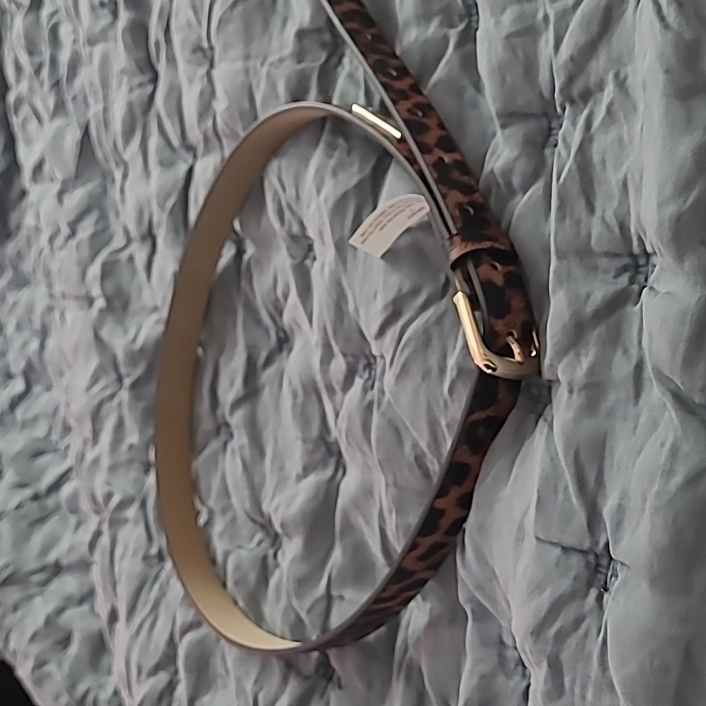 Steve Madden Leppard print S slim belt